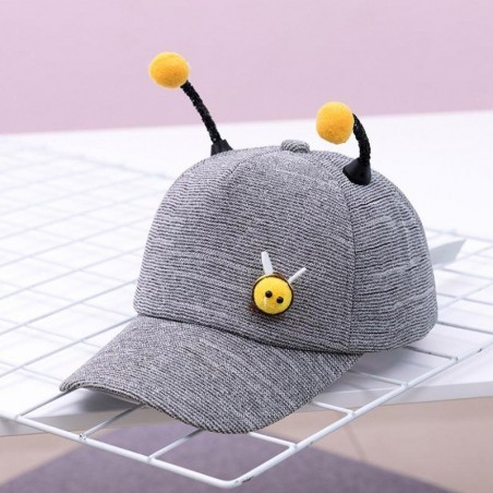 Casquette abeille pour enfants grise