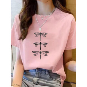 T-shirt libéllule avec imprimé trio de libéllules