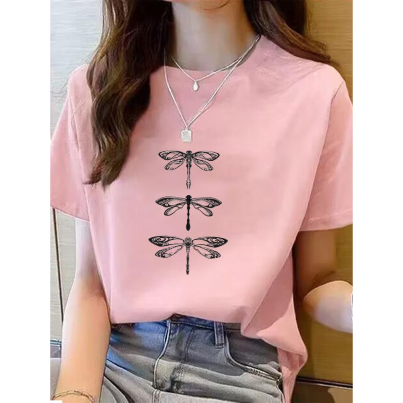 T-shirt libéllule avec imprimé trio de libéllules