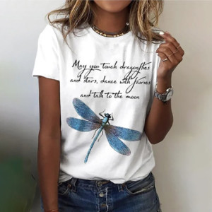 T-shirt libéllule avec citation déclarative