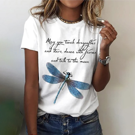 T-shirt libéllule avec citation déclarative