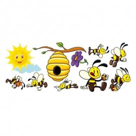 Autocollants Décoration Abeilles pour Chambre d'Enfants
