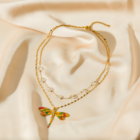 Détails Collier Pendentif Libellule Jardin Enchanté