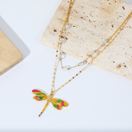 Vue générale Collier Pendentif Libellule Jardin Enchanté
