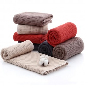 Serviette de bain en nid d'abeille, en coton épais,  Super absorbante