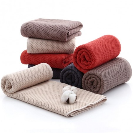 Serviette de bain en nid d'abeille, en coton épais,  Super absorbante