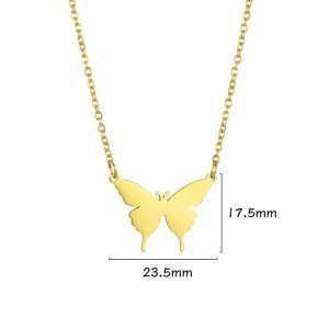 Dimensions Collier Papillon Métamorphose Élégantec couleur Or
