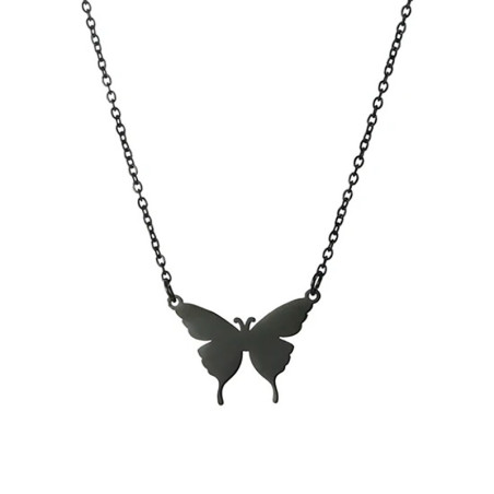 Collier Papillon Métamorphose Élégantec couleur Noir