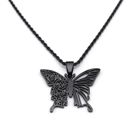 Vue détaillée Collier Papillon Gothique 'Rosée Nocturne"