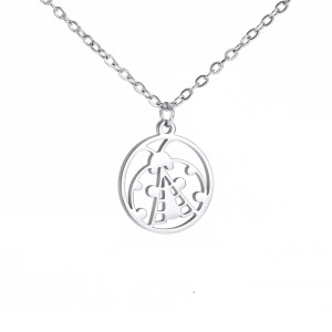 Collier Pendentif Coccinelle Desing Minimaliste Couleur Argent