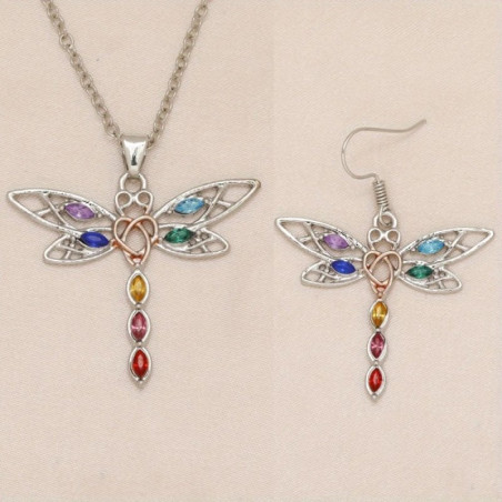 Conjunto Collar y Pendientes Libélula - 1001Abeilles