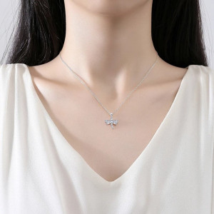 Collier Pendentif Libellule Éclat Solitaire - 2 couleurs au choix