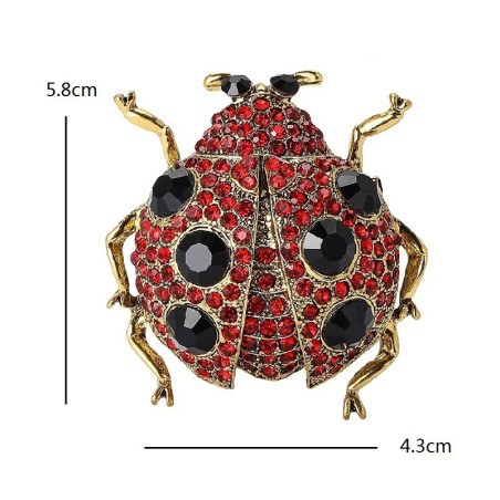 Dimensions Broche Coccinelle Royale