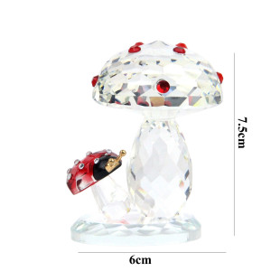 Dimensions de la Figurine Coccinelle en Cristal