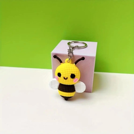 Porte-clés Abeille Sourire Ensoleillé