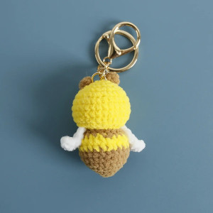Vue Arrière du Porte-clés Abeille au Petit Sourire Tendre