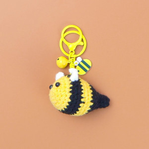 Porte-clés Abeille Zébrée Jaune et Noir Modele 1