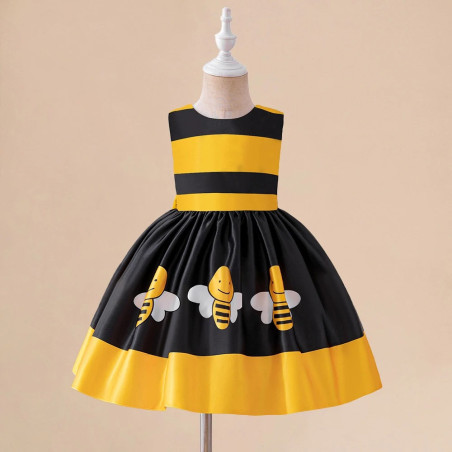 vue face de la Barbotteuse Mini Robe Bébé Abeille Jardin Enchanté