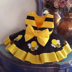 Barbotteuse Mini Robe Bébé Abeille Jardin Enchanté