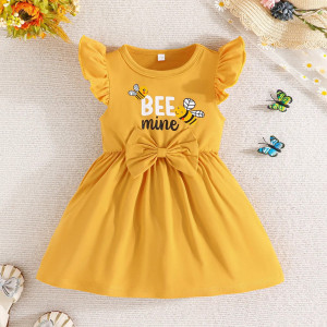 Robe été Bébé Abeille 'Douce Mélodie des Ailes' Modèle 1