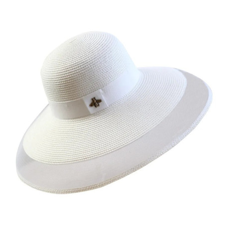 Chapeau Abeille Élégance Couleur Blanc