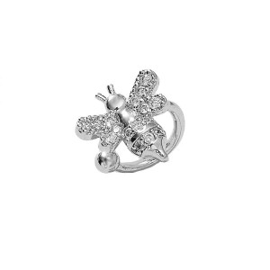 Boucle d'oreilles en argent sterling 925 clip oreille - couleur argent