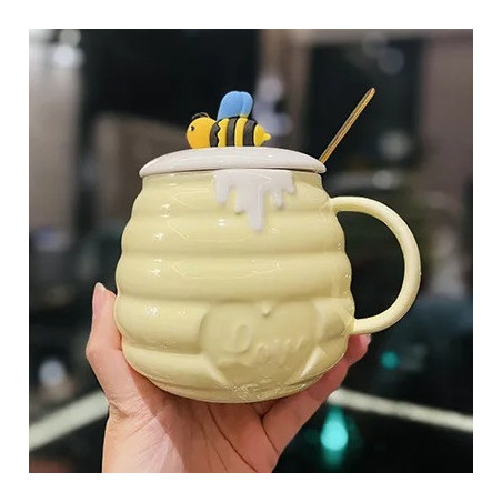 Tasse Mug Petit pot de miel en céramique jaune