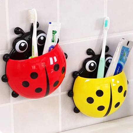 Avant Porte-brosse à dents Coccinelle - 4 couleurs au choix !