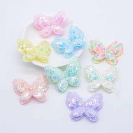 Écussons Papillons Ailes Papillon 3D à Paillettes