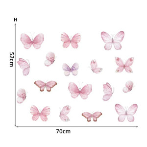 Dimensiosn des Stickers muraux Papillons volants - Lot de 17 pièces