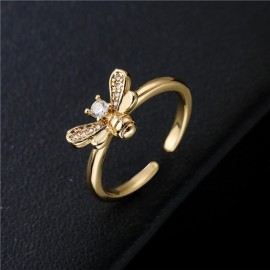 Bague ouverte en forme d'abeille femmes