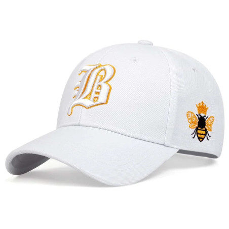 Casquette de baseball Abeille - équipe B comme Bee Couleur Blanc