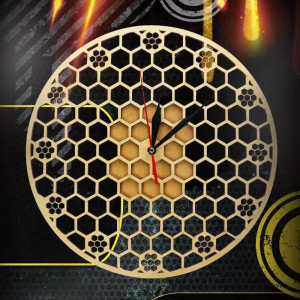 Avant Grande Horloge murale en forme d'abeille