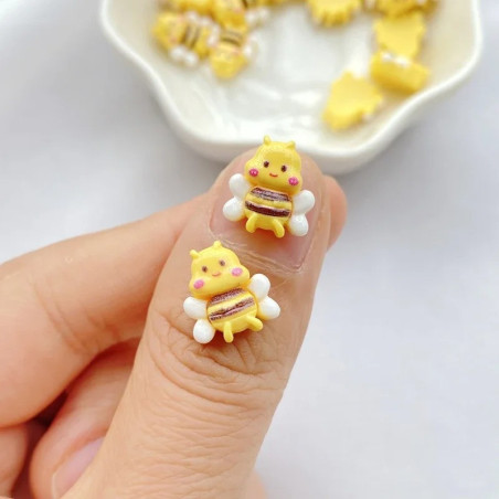 Avant Décourations pour ongles en forme d'abeille 3D en résine