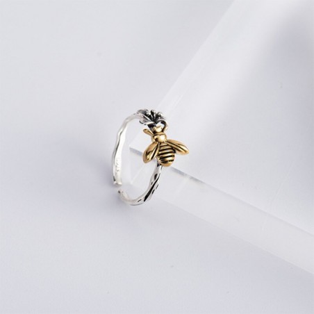 Bijoux abeille et fleur, en argent Sterling 925