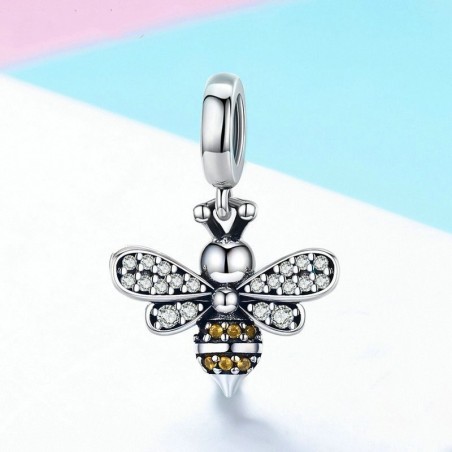 joli pendentif abeille en argent Sterling 925  sans chaine