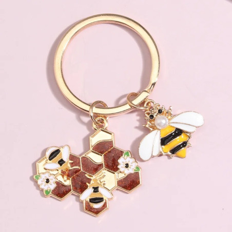 Llavero Abeja Flor de Miel – Elegancia y Naturaleza