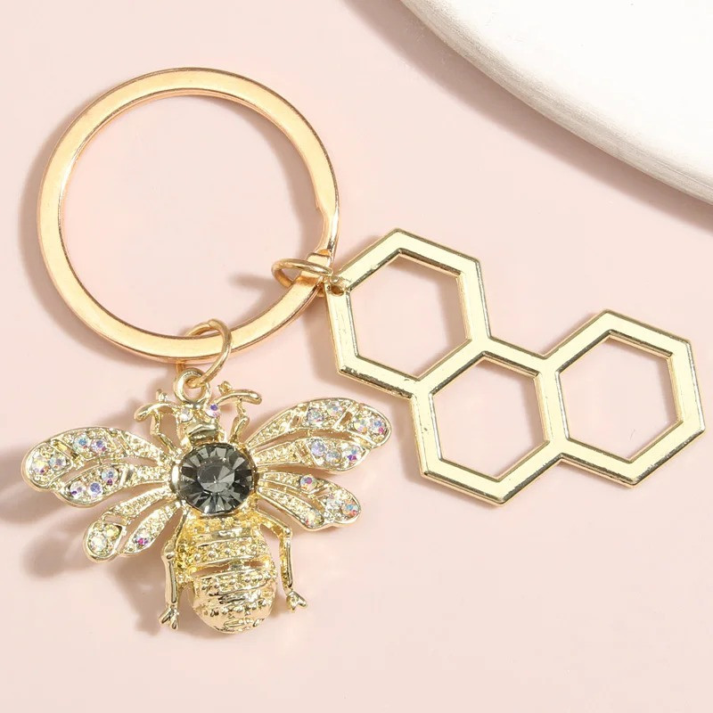 Llavero Abeja Destello Real con Estrás – Elegancia y Brillo