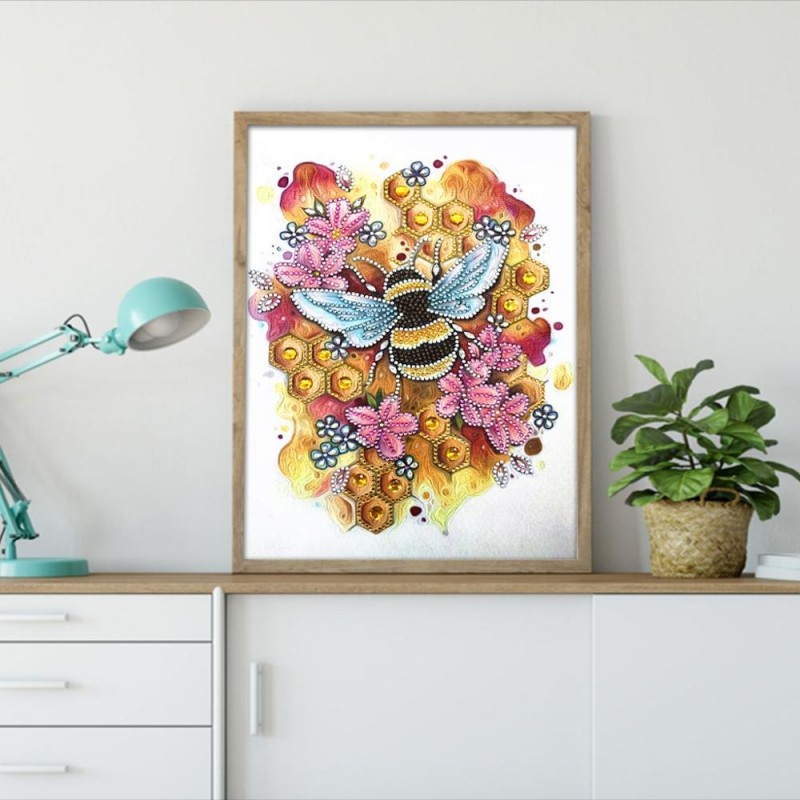 Peinture diamant 5D Abeille 30 40 cm