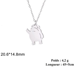 Collar Rana Gesto Travieso de Acero Inoxidable - Joya Original