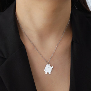 Collar Rana Gesto Travieso de Acero Inoxidable - Joya Original