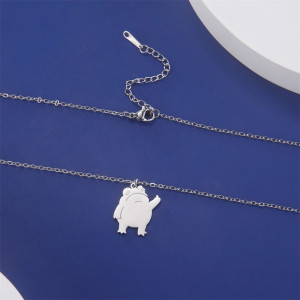 Collar Rana Gesto Travieso de Acero Inoxidable - Joya Original