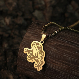 Collar Rana Sueño Tropical | Joya Acero Inoxidable | Regalo Mujer