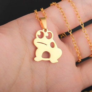 Collar Rana Salto Juguetón - Joya Minimalista en Oro o Plata