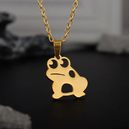 Collier Grenouille Saut Enjoué couleur or