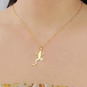 Collar con Rana de Acero Inoxidable | Joya Original Mujer