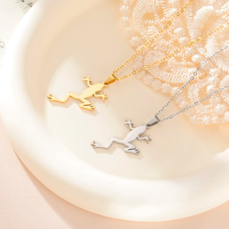 Collier Grenouille Léger Bond de Lumière