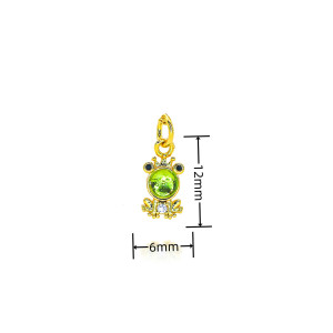 Collar Rana Real con Gema Verde - Joya Lujo Oro 18K