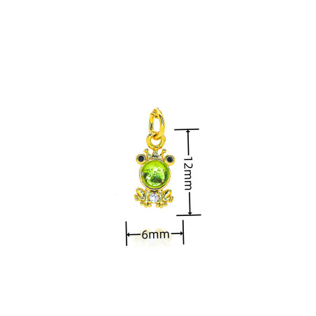 Collar Rana Real con Gema Verde - Joya Lujo Oro 18K