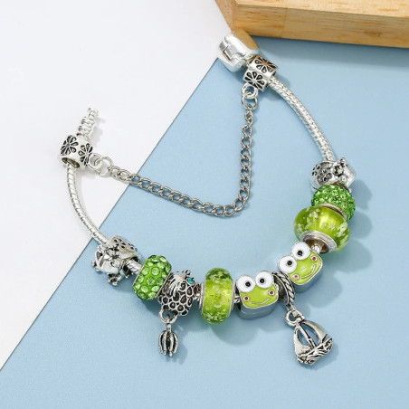 Pulsera Rana Encanto Esmeralda | Joya Original Naturaleza